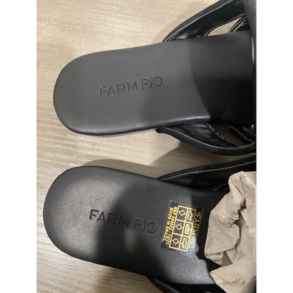 FARM Rio Rainbow Beaded Mule Vegan Tropical Vacation Boho Size 7.5 - Picture 2 of 10